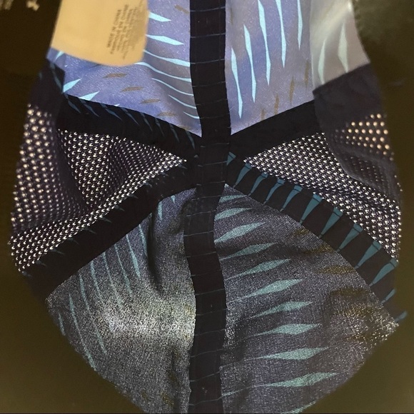 Under Armour Hat Blue Moisture Wicking Mesh Running Front Bill Baseball Cap - Picture 5 of 5